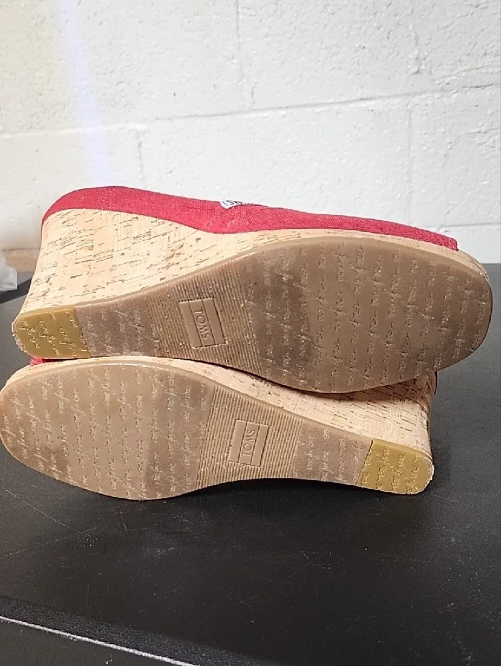 TOMS Womens Classic Wedge Red